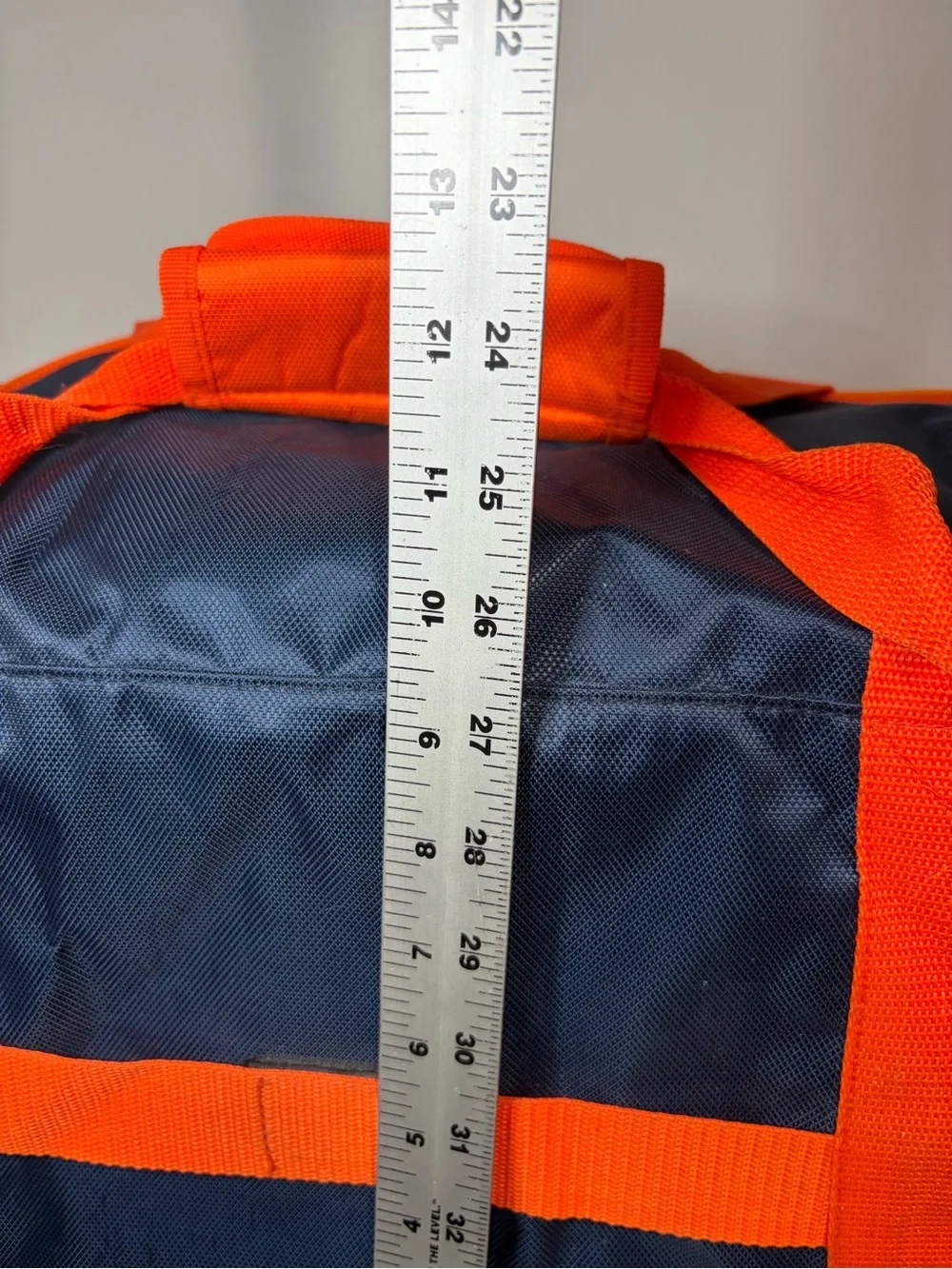AUBURN UNIVERSITY LOGO Brand Navy and Orange Duffle Bag 22”x12”x10”